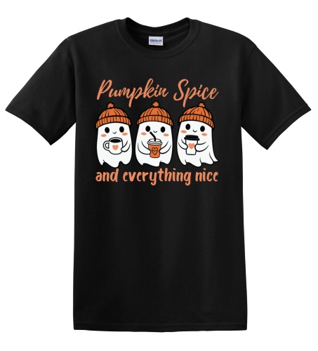 Epic Adult/Youth Pumpkin Spice Everything Nice Coffee Cotton Graphic T-Shirts. Free shipping.  Some exclusions apply.