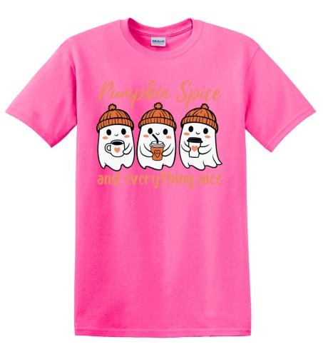 Epic Adult/Youth Pumpkin Spice Everything Nice Coffee Cotton Graphic T-Shirts. Free shipping.  Some exclusions apply.