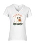Epic Ladies Very Demure Mindful Cutesy Fall Ghost V-Neck Graphic T-Shirts