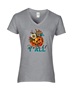 Epic Ladies Its Fall Yall Pumpkin Autumn V-Neck Graphic T-Shirts