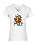 Epic Ladies Its Fall Yall Pumpkin Autumn V-Neck Graphic T-Shirts