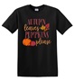 Epic Adult/Youth Fall Autumn Leaves Pumpkins Please Cotton Graphic T-Shirts