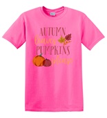 Epic Adult/Youth Fall Autumn Leaves Pumpkins Please Cotton Graphic T-Shirts