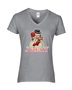 Epic Ladies Tis the Season to be Jolly Snowman V-Neck Graphic T-Shirts