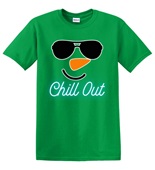 Epic Adult/Youth Snowman Chill Out Cotton Graphic T-Shirts
