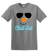 Epic Adult/Youth Snowman Chill Out Cotton Graphic T-Shirts
