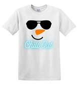 Epic Adult/Youth Snowman Chill Out Cotton Graphic T-Shirts