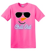 Epic Adult/Youth Snowman Chill Out Cotton Graphic T-Shirts