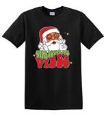 Epic Adult/Youth Christmas Vibes Hippie Santa Peace Cotton Graphic T-Shirts