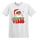 Epic Adult/Youth Christmas Vibes Hippie Santa Peace Cotton Graphic T-Shirts