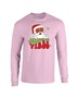 Epic Christmas Vibes Hippie Santa Peace Long Sleeve Cotton Graphic T-Shirts