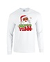 Epic Christmas Vibes Hippie Santa Peace Long Sleeve Cotton Graphic T-Shirts