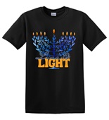 Epic Adult/Youth Hanukkah Love & Light Menorah Cotton Graphic T-Shirts