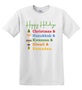 Epic Adult/Youth Happy Holidays Christmas Hanukkah Diwali Cotton Graphic T-Shirts