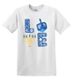 Epic Adult/Youth Hanukkah LOVE Menorah Dreidel Cotton Graphic T-Shirts