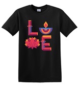Epic Adult/Youth Diwali LOVE Festival of Lights Rama Cotton Graphic T-Shirts