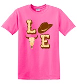 Epic Adult/Youth Western LOVE Country Cowboy Cotton Graphic T-Shirts