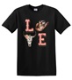 Epic Adult/Youth Pink Western LOVE Country Cowboy Cotton Graphic T-Shirts