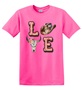 Epic Adult/Youth Pink Western LOVE Country Cowboy Cotton Graphic T-Shirts