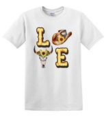Epic Adult/Youth Sunflower Western LOVE Country Cowboy Cotton Graphic T-Shirts