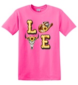 Epic Adult/Youth Sunflower Western LOVE Country Cowboy Cotton Graphic T-Shirts