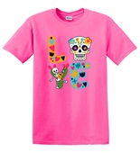 Epic Adult/Youth LOVE Sugar Skulls Mexico Day of the Dead Cotton Graphic T-Shirts