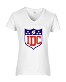 Epic Ladies Football IDC I Dont Care National League V-Neck Graphic T-Shirts