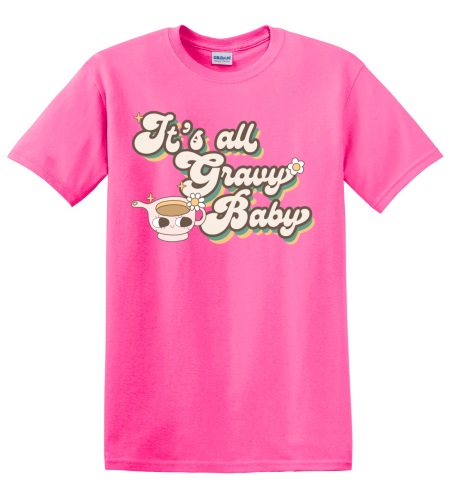 Epic Adult/Youth Its All Gravy Baby Retro Vibe Cotton Graphic T-Shirts. Free shipping.  Some exclusions apply.
