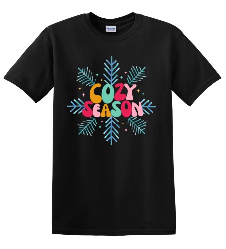 Epic Adult/Youth COZY SEASON Winter Cold Snow Snuggle Cotton Graphic T-Shirts. Free shipping.  Some exclusions apply.