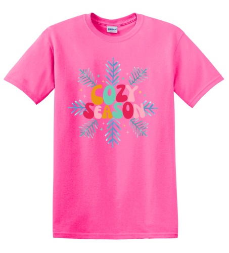 Epic Adult/Youth COZY SEASON Winter Cold Snow Snuggle Cotton Graphic T-Shirts. Free shipping.  Some exclusions apply.