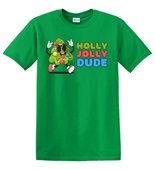 Epic Adult/Youth Holly Jolly Dude Christmas Tree Cotton Graphic T-Shirts