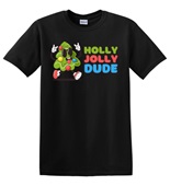 Epic Adult/Youth Holly Jolly Dude Christmas Tree Cotton Graphic T-Shirts