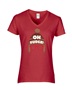 Epic Ladies Oh Fudge Shoot Your Eye Christmas Story V-Neck Graphic T-Shirts
