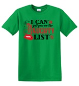 Epic Adult/Youth I Can Get You On Naughty List Black Cotton Graphic T-Shirts