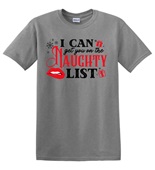 Epic Adult/Youth I Can Get You On Naughty List Black Cotton Graphic T-Shirts