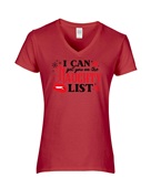 Epic Ladies I Can Get You On Naughty List Black V-Neck Graphic T-Shirts