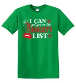 Epic Adult/Youth I Can Get You On The Naughty List White Cotton Graphic T-Shirts