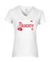 Epic Ladies I Can Get You On The Naughty List White V-Neck Graphic T-Shirts