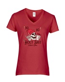 Epic Ladies Ho Ho Holy Shit What A Year V-Neck Graphic T-Shirts