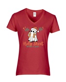Epic Ladies Ho Ho Holy Sheet What A Year Coffee V-Neck Graphic T-Shirts