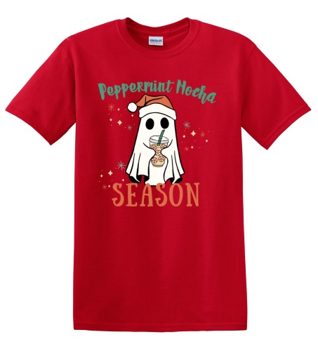 Epic Adult/Youth Peppermint Mocha Season Cotton Graphic T-Shirts. Free shipping.  Some exclusions apply.