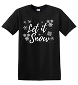 Epic Adult/Youth Let it Snow white winter season Cotton Graphic T-Shirts