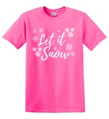 Epic Adult/Youth Let it Snow white winter season Cotton Graphic T-Shirts