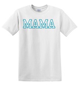 Epic Adult/Youth MAMA varsity sports biggest fan blue Cotton Graphic T-Shirts