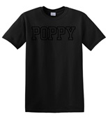 Epic Adult/Youth POPPY varsity sports biggest fan blk Cotton Graphic T-Shirts