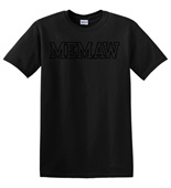 Epic Adult/Youth MEMAW varsity sports biggest fan blk Cotton Graphic T-Shirts
