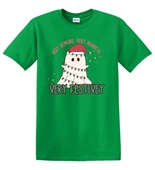 Epic Adult/Youth Very Cutesy Ghosties Festive Holidays Cotton Graphic T-Shirts