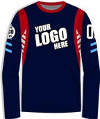 Custom Shooting Shirt - Sublimated "TrackerUnit" Long-Sleeve Unisex Crew Tee