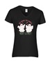 Epic Ladies Very Cutesy Ghosties Love Valetines V-Neck Graphic T-Shirts