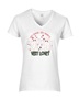 Epic Ladies Very Cutesy Ghosties Love Valetines V-Neck Graphic T-Shirts